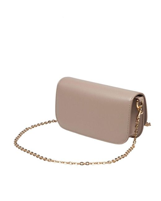 Dolce & Gabbana Pink 3.5 Leather Crossbody Bag With Dg Logo