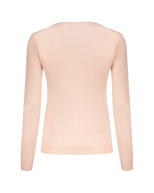 Valentino Garavani Pink Long Sleeve Crew-Neck Sweater