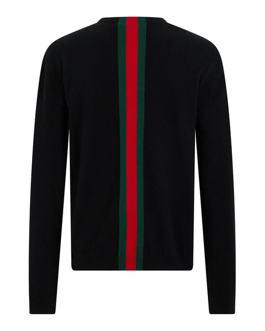 Gucci Black Crew Neck Cashmere Pullover-- Sweatshirts for men