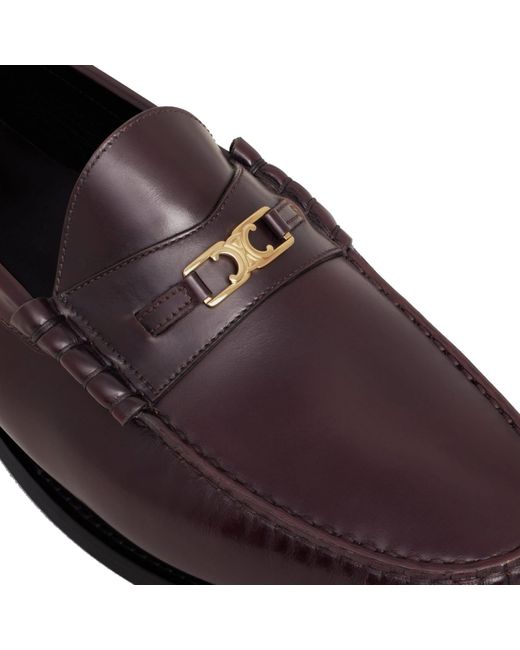 Céline Brown Triomphe Loafers for men