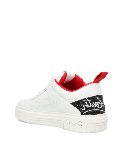 Christian Louboutin White Astroloubi Leather Sneakers for men