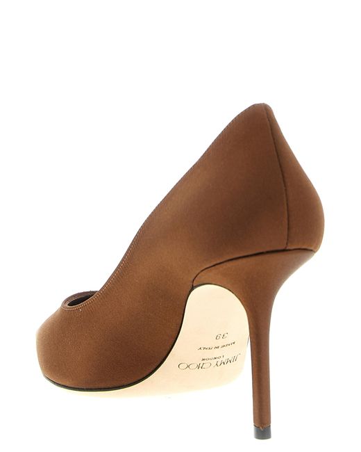 Jimmy Choo Brown Solid Pointed Toe Pumps