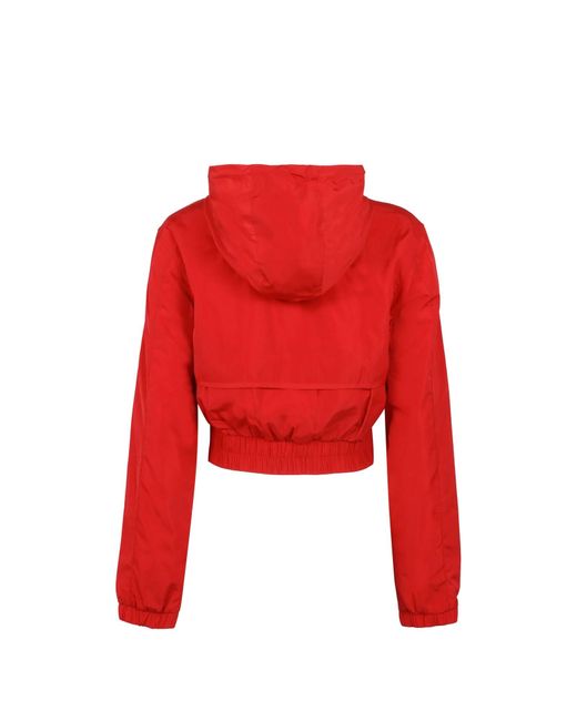Casablancabrand Red Cropped Sweatshirt