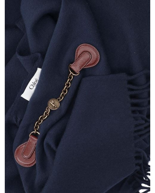 Chloé Blue Scarfs Wool