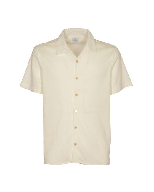 Paul Smith Natural Formal Plain Short-Sleeved Shirt for men