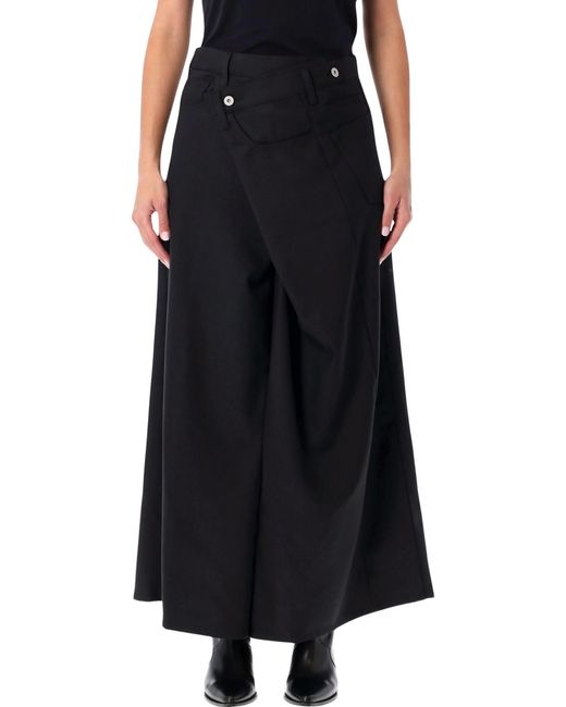 Junya Watanabe Black Asymmetric Long Skirt