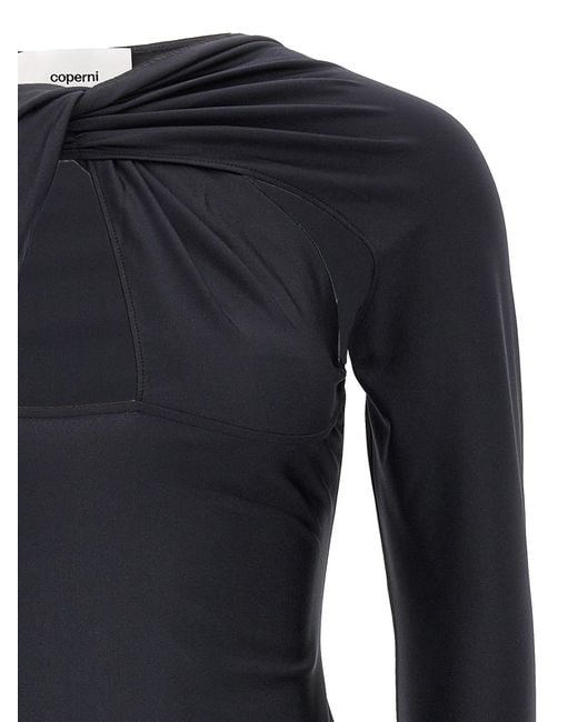 Coperni Black 'Twisted Cut-Out' Dress