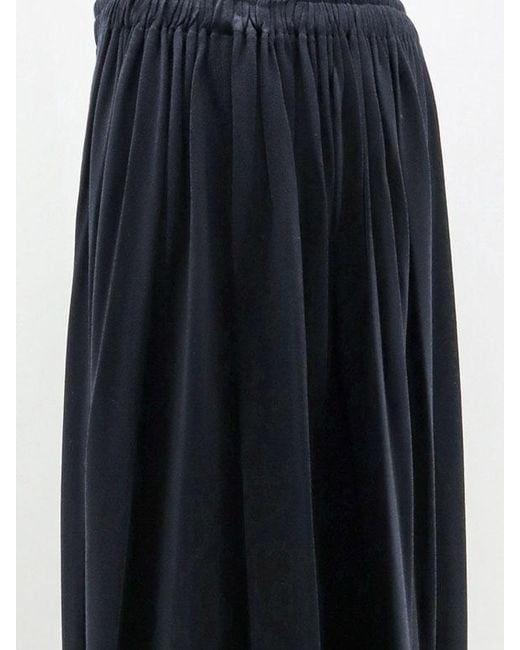 Max Mara Blue Skirt Mxmlivrea Pleated Jersey Lyocell
