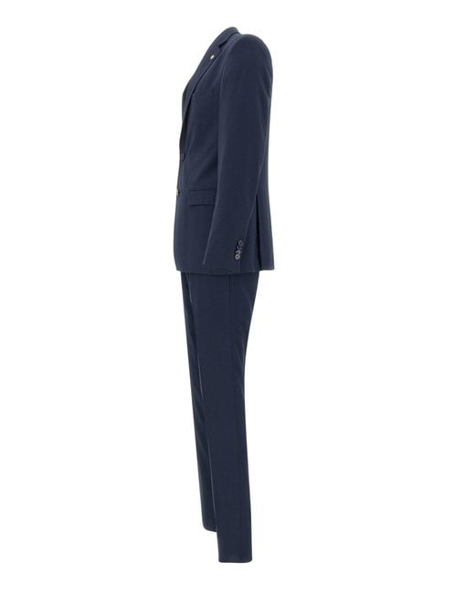 Manuel Ritz Blue Two-Piece Suit Viscose for men