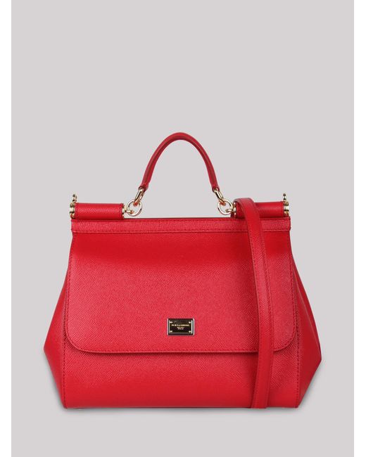 Dolce & Gabbana Red Dolce & Gabbana Medium Sicily Handbag