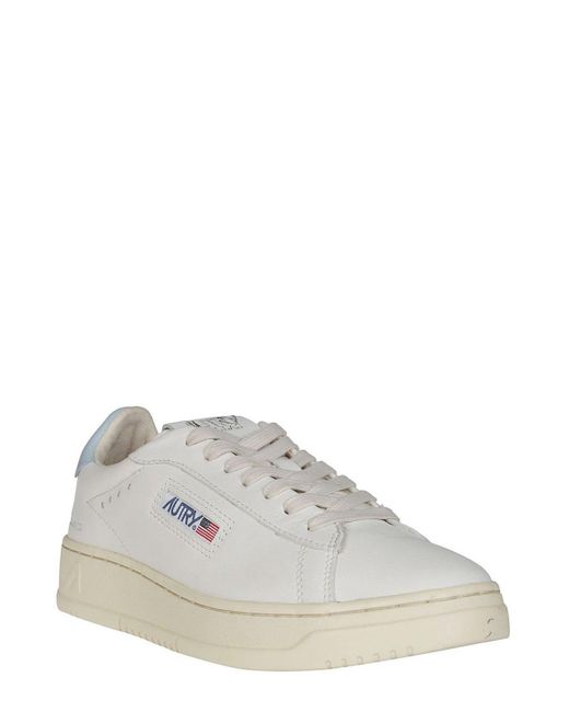 Autry White Dallas Lace-up Sneakers