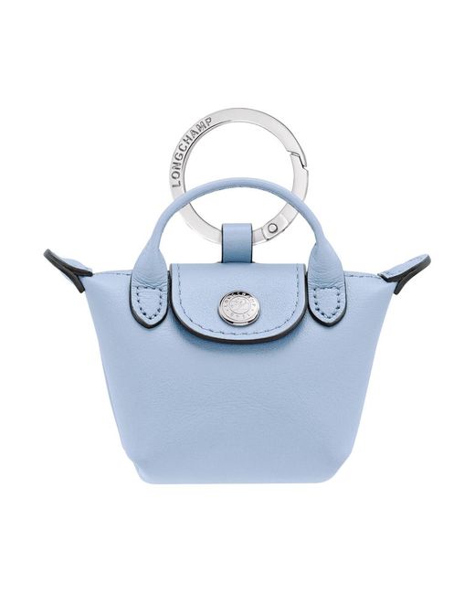 Longchamp Blue Keychain With Logo Leather For Products