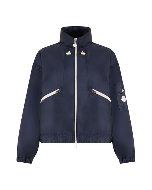 Moncler Blue Jacket Marmacy Dark Polyamide Trench & Raincoats
