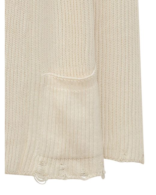 A PAPER KID White Sweater Cardigan