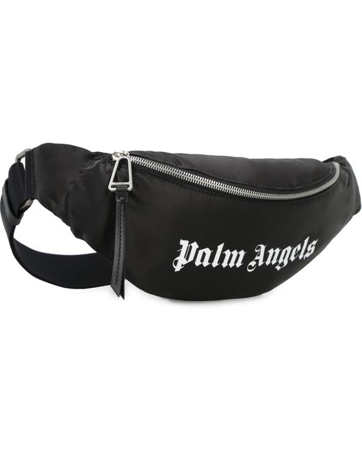 Palm Angels Black Nylon Belt Bag for men