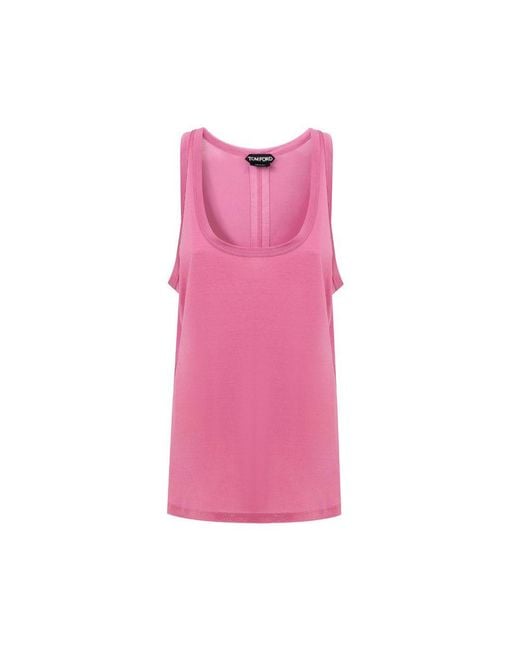 Tom Ford Pink Silk Tank Top