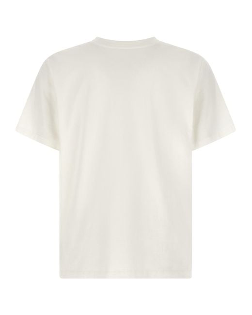 MM6 by Maison Margiela White Etichette Patch T-Shirt Cotton for men