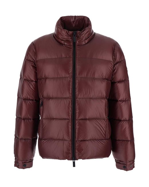 Heskimo Purple Short Padded Down Jacket Tech Fabric for men