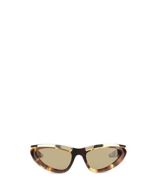 Bottega Veneta Metallic Sunglasses Prisma Cat-Eye Havana- Acetate