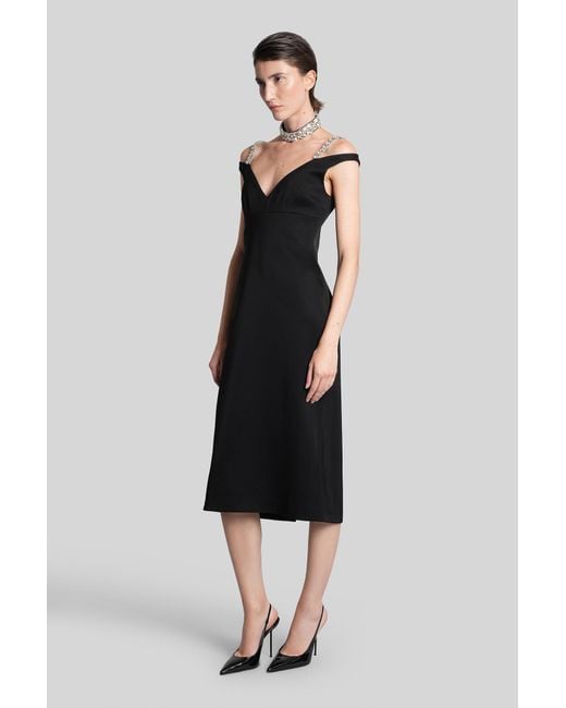 David Koma Black Long Dress