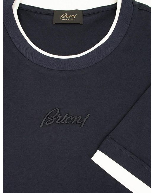 Brioni Blue T-shirt for men