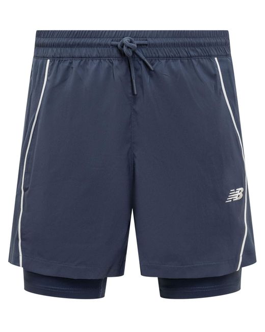 New Balance Blue Hoops On Court Shorts for men