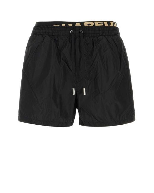 DSquared² Black Nylon Swimming Shorts for men