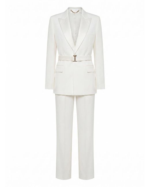 Victoria Beckham White Suit Polyester Jacket