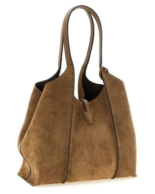 Tod's Brown Calfskin Tote Bag