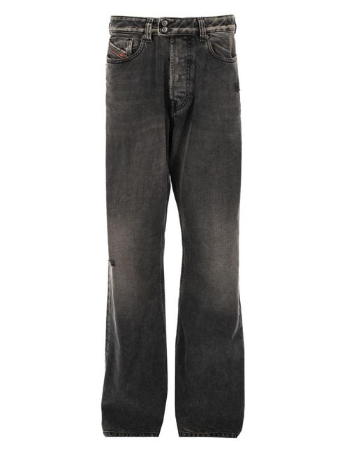 DIESEL Gray Jeans 1980 D-Eeper-Ra Cotton for men