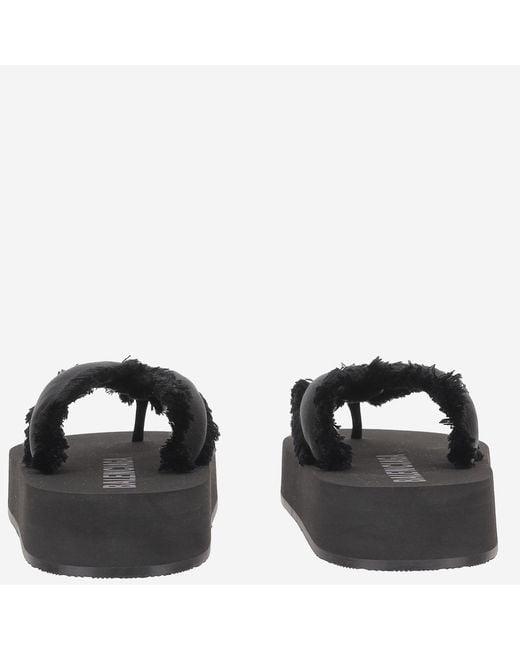 Balenciaga Black Sandals Jet Lag Brushed Satin