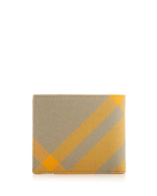 Burberry Orange Wool And Leather Wallet