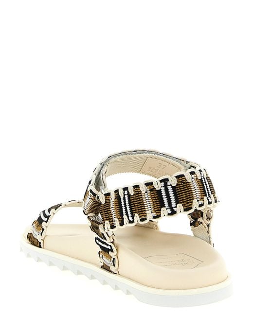 Roger Vivier White Polyester Flat Sandals