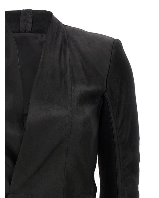 Rick Owens Black Hollywood Blazer And Suits