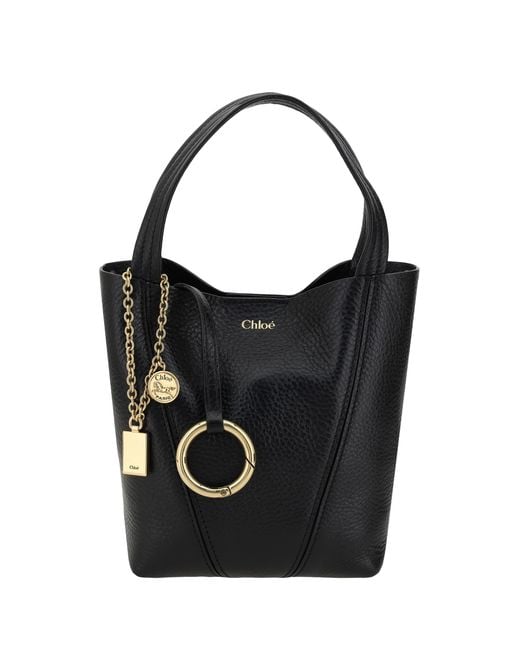 Chloé Black Shoulder Bag Spin Leather Calf