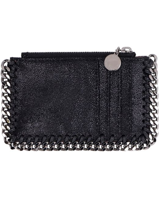 Stella McCartney Black Card Holder Polyester Wallets & Purses