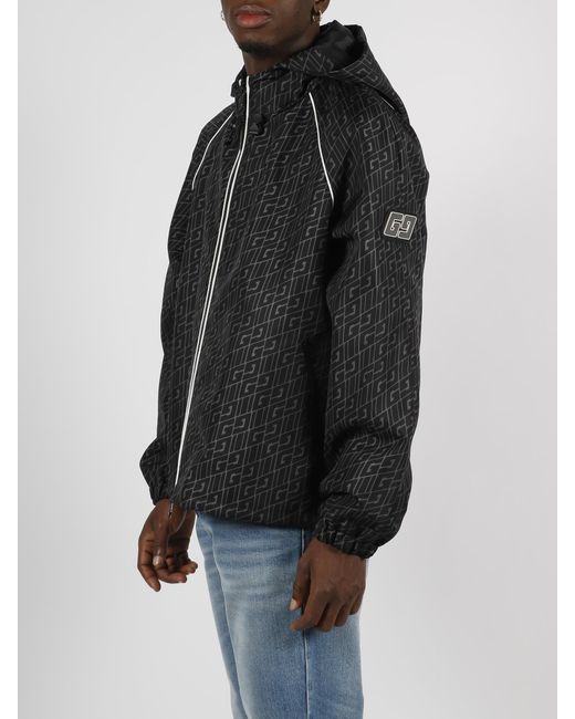 Gucci Black Square Gg Print Nylon Jacket for men
