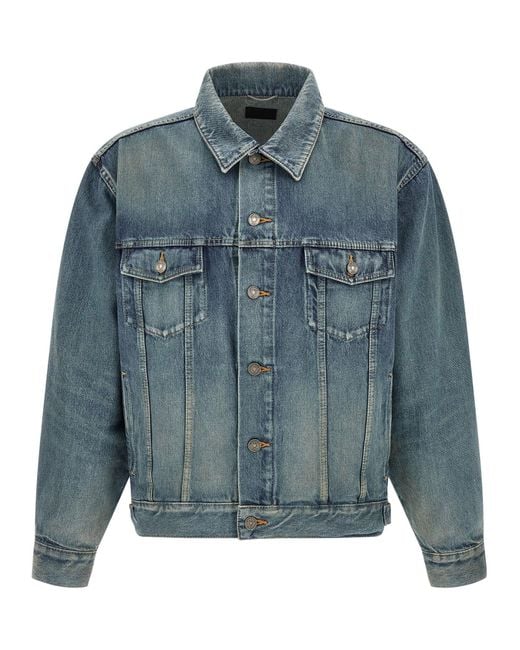 Saint Laurent Blue Trucker Jacket for men