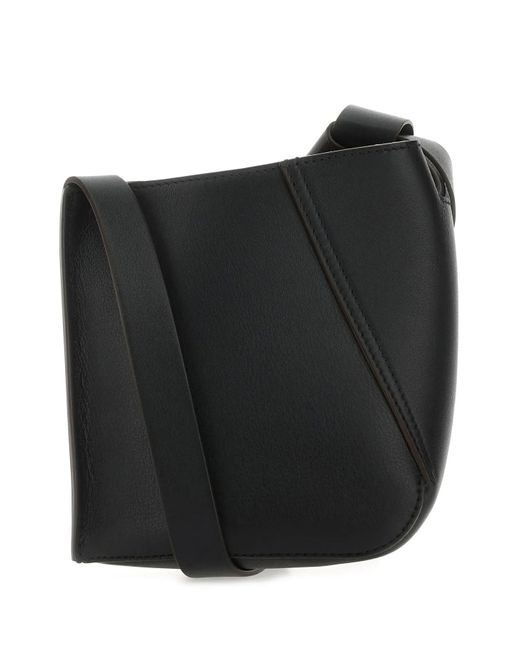 Lanvin Black Leather Crossbody Bag for men