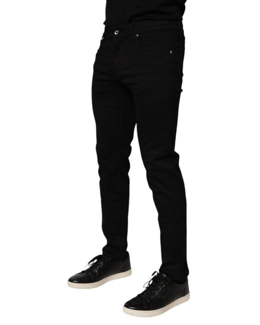 Dolce & Gabbana Black Slim Fit Jeans for men