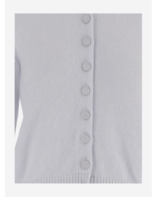 Khaite Blue Cashmere Cardigan