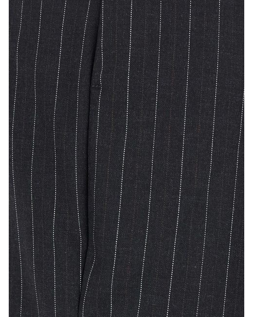 Semicouture Blue Pants Lola Wool-Blend Trousers