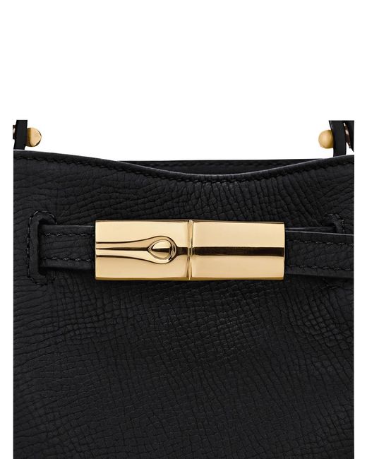 Longchamp Black Handbag Calf Leather Bag