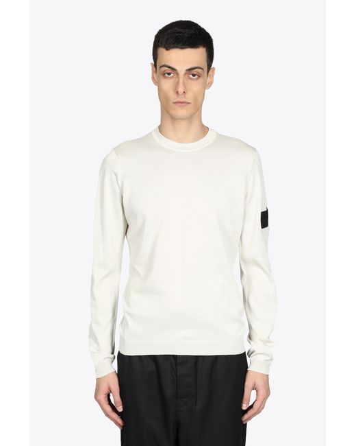 Stone Island Shadow Project Crewneck Chapter 2 Off-white Cotton Sweater ...