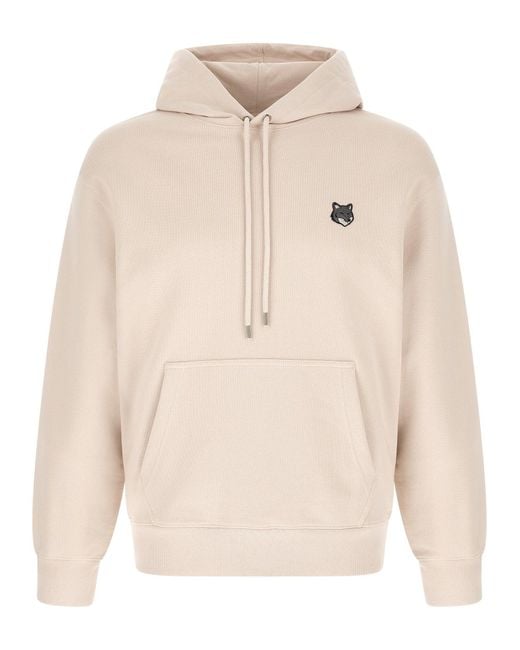 Maison Kitsuné Natural Fox Head Embroidered Hoodie