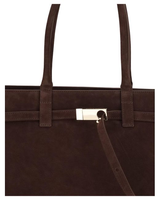 Benedetta Bruzziches Brown Shoulder Bag Mame Weekend Mulled Wine Nubuck/Mulled Calf Leather (Bos Taurus)