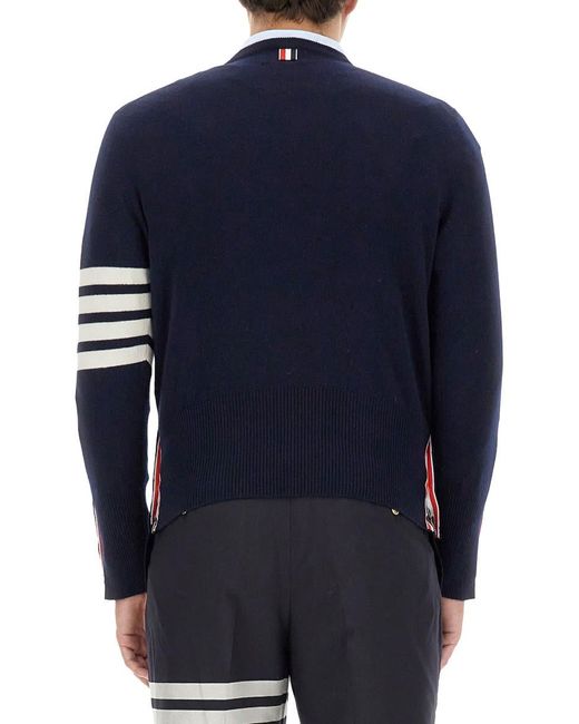 Thom Browne Blue Cashmere Sweater for men