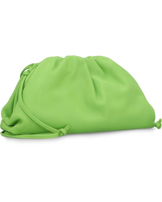 Bottega Veneta Green Leather Mini Pouch
