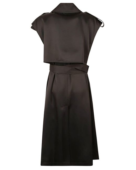 Jil Sander Black Sleeveless Belted Dress
