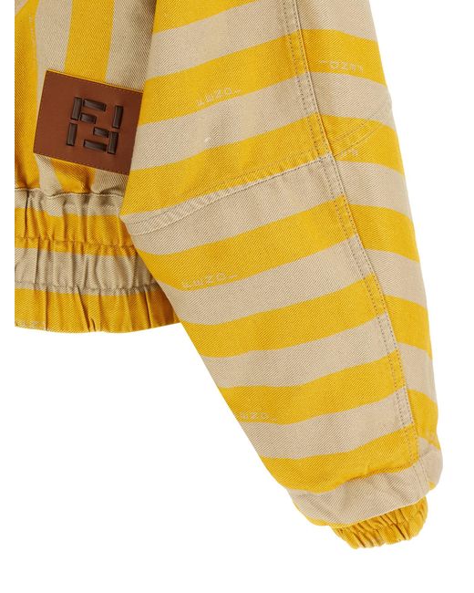 Fendi Yellow Pequin Striped Jacket